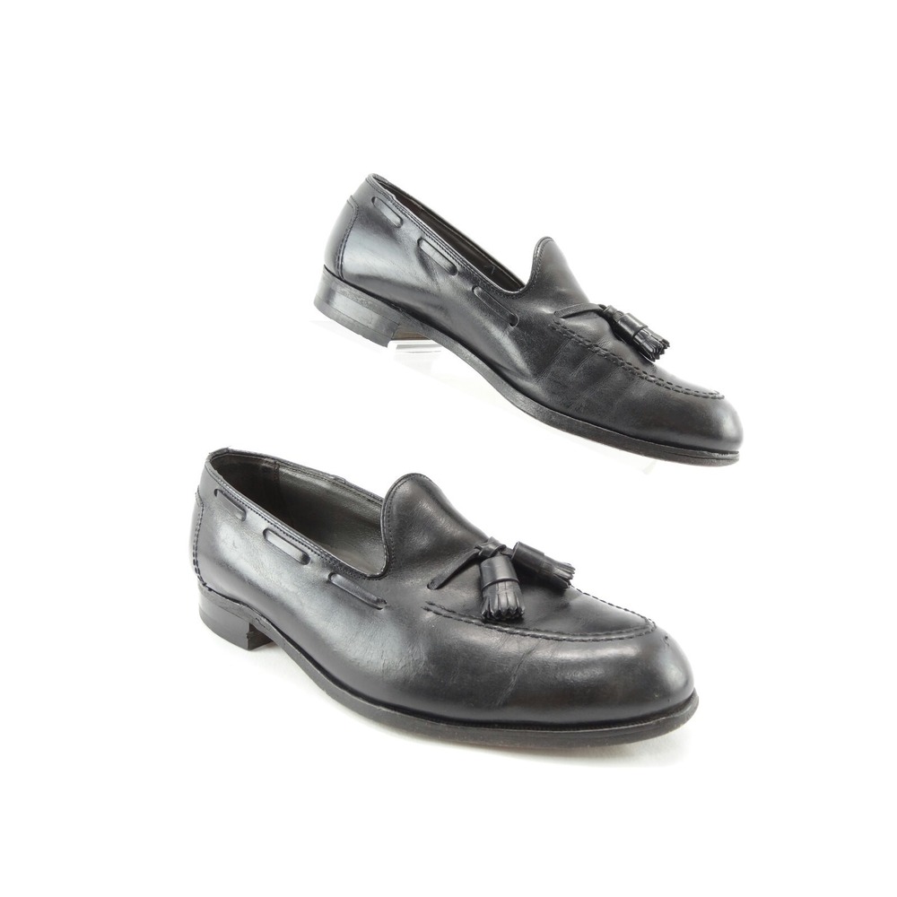 Footjoy Classics 75309‎ Mens Black Leather Tassel Loafers Dress Shoes 9 C Narrow